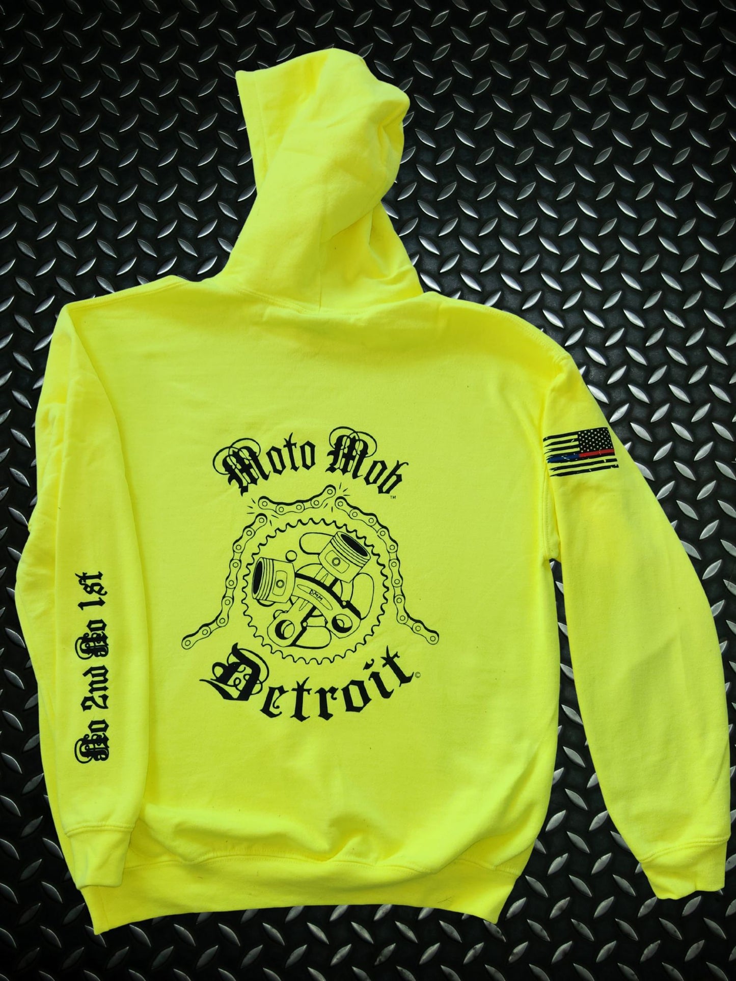 Detroit Moto Mob Yellow Hoodie
