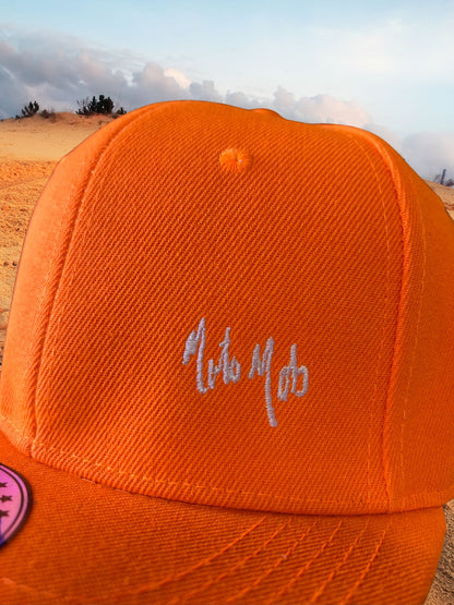 6 Inch Panel Snap Back Cap - Orange